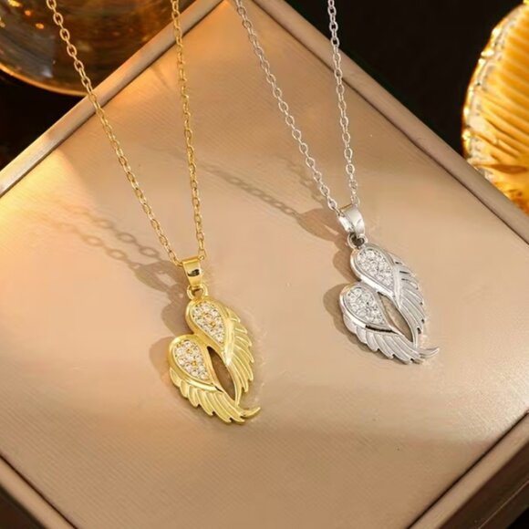 925 Sterling Silver Womens 2ct Diamond Christian Angel Pendant Necklace Jewelry - Picture 5 of 7